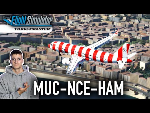 Circling Approach in NIZZA! Flight Simulator LIVE mit Thrustmaster TCA! AeroSimGermany