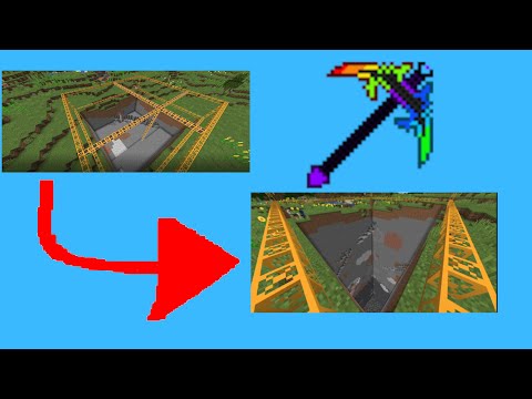 Minecraft quarry mining timelapse