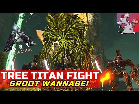 How To Defeat The TREE TITAN Ark Extinction! - Cave Run! Forest Wyverns!