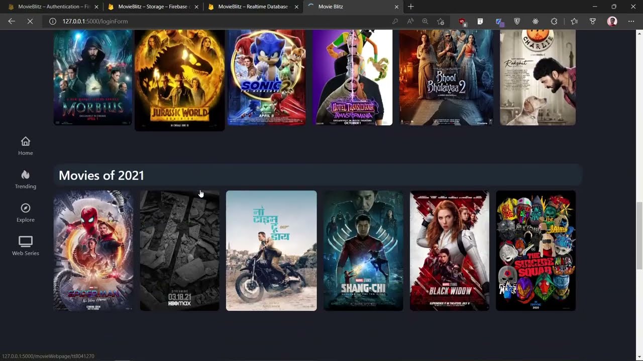 MovieBlitz: A Movie Recommendation and Sentiment Analysis Website