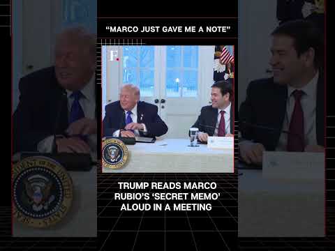 Trump Reads Marco Rubio’s ‘Secret Memo’ Aloud in Meeting With Energy Executives | Firstpost