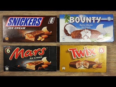 Ice Cream ✪ Snickers ✪ Bounty ✪ Twix ✪ Mars