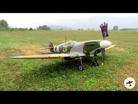 GIANT BRUTAL SOUND VINTAGE FIBERGLASS 1:4 RC SPITFIRE SCALE FLIGHT | Flight 3