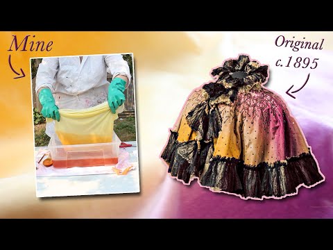 Ombré Dyeing my Victorian Silk Velvet Capelet || The...