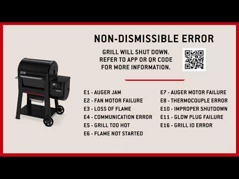 How to Resolve Error Codes | Weber Searwood 600 Pellet Grill Video