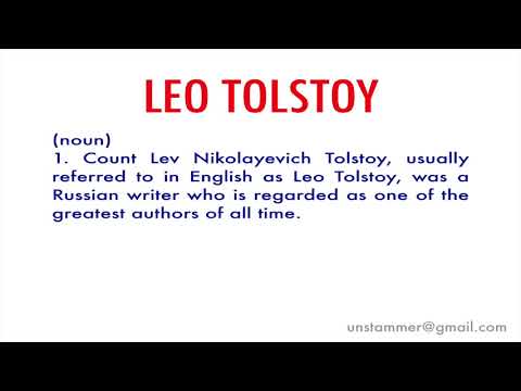 How to Pronounce Leo Tolstoy
