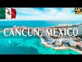 VOLANDO SOBRE CANCUN, MEXICO 4K | Increíble paisaje natural hermoso con música relajante | VÍDEO 4K