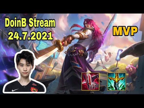 FPX DoinB Stream 24.7.2021 so good Yone mid Kr Challenger
