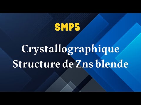 Crystallographique   Structure de Zns blende