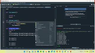 Thread synchronization in Python | Race condition in python | how to avoid Criticalsection in Thread