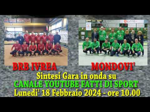 Bocce : Promo Riprese Video Gara BRB Ivrea - Mondovi' Campionato Serie A 2024 - Maschile
