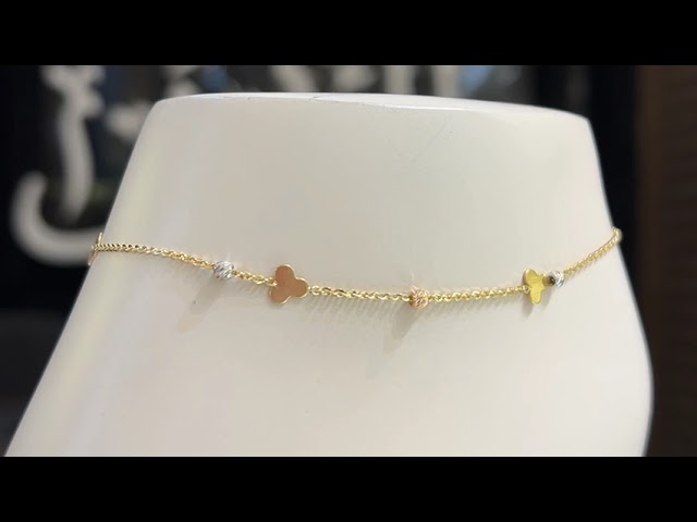 18K Gold Filled Anklet Bracelet Bismarck for Womens/ Tobillera de Pie/  Bracelets | eBay