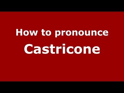 How to pronounce Castricone (Italian/Italy) - PronounceNames.com