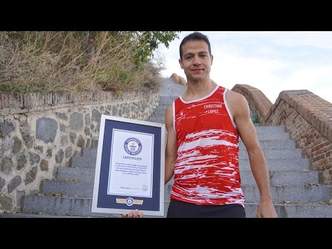 RÉCORD GUINNESS Nº 100 DE CHRISTIAN LÓPEZ - MAYOR ALTURA VERTICAL SUBIENDO ESCALERAS EN UNA SEMANA