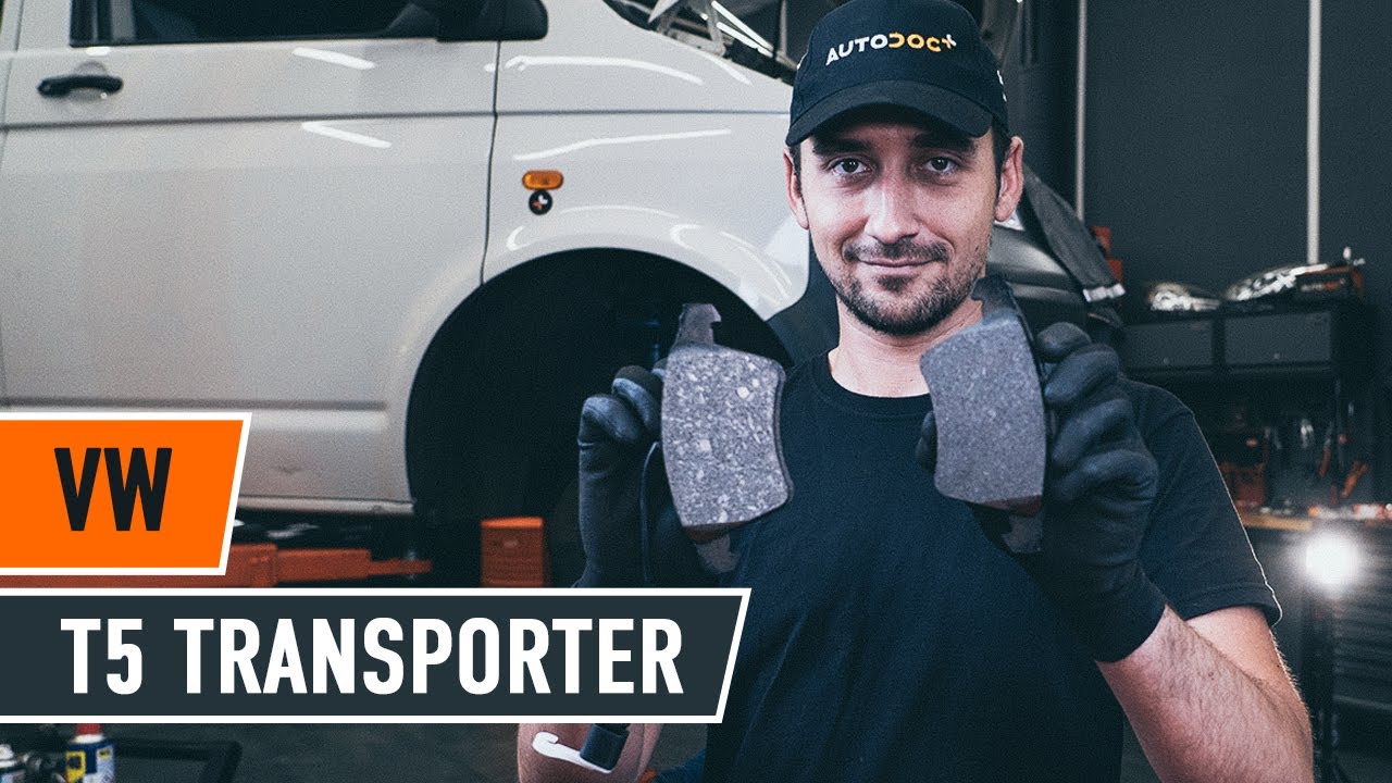 Ako vymeniť predné brzdové platničky na VW T5 Transporter – návod na výmenu