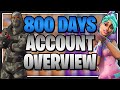 800 Days Logged/4600+ hours played in STW and BR Account Overview & Locker Showcase!