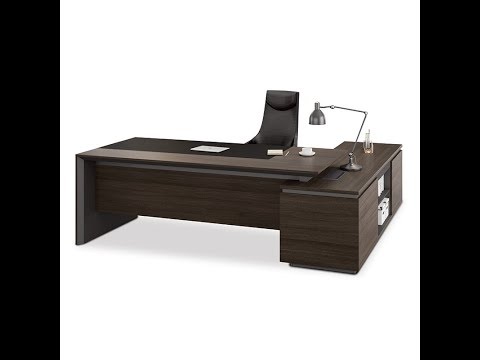 Plywood rectangular office executive desk, with storage