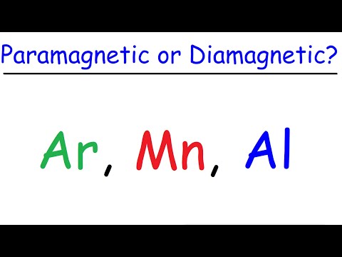 Paramagnetic & Diamagnetic Elements - Paired & Unpaired Electrons