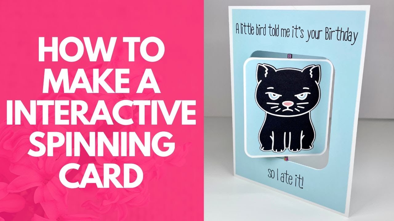 Cute interactive spinning card with your Cricut #cricut