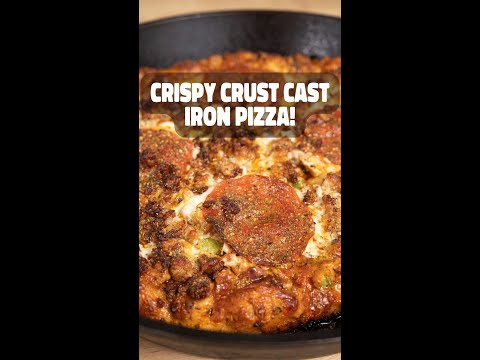 Perfectly Crispy Crust Cast Iron Pizza!
