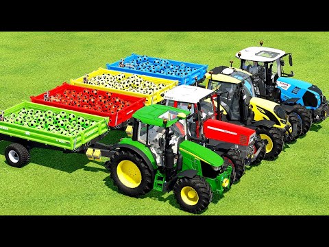 TRANSPORT COLORED WATERMELONS WITH FENDT TRACTORS DEATH RUN   Farming Simulator