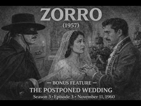Zorro (1957) [4K]–S03E03: “The Postponed Wedding” #Zorro1957 #GuyWilliams #DonDiegoDeLaVega