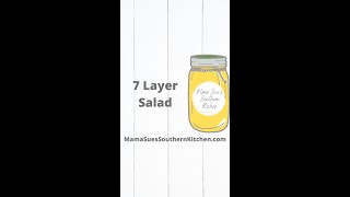 How do you make a 7 Layer Salad?  Truly Southern recipe with a mayonnaise dressing | YouTube Shorts