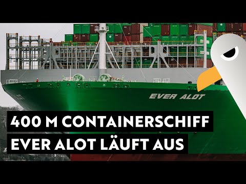 Nr. 5 weltweit: 400 M und 24.000 TEU Containerschiff 🚢 EVER ALOT verlässt den Hamburger Hafen