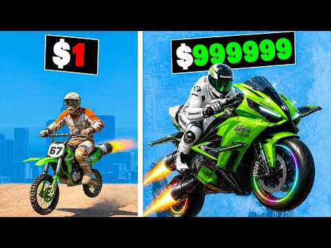$1 to $1,000,000,000 KAWASAKI FLYING BIKE in GTA 5!