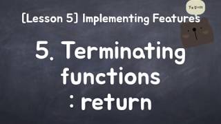 iOS for Starter - Terminating functions : return