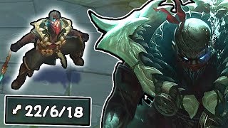 PYKE IS ACTUALLY SOOO BROKEN!! 22 KILLS LMAO THEY SAID HE WAS A SUPPORT!! - Pyke Gameplay LoL