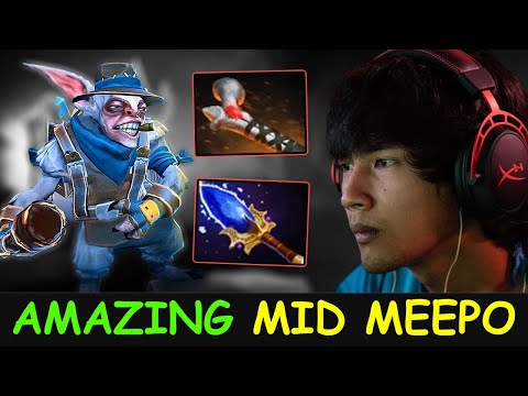 Inyourdream AMAZING MID MEEPO - Rod of Atos first item with Aghanim Dota 2