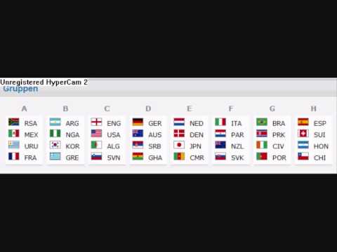 WorldCupPes Die Gruppen (Mit Kommentar)