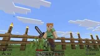 年金生活者のマイクラ生活　家を守るため柵を作ります