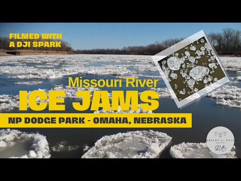 DJI Spark Over the Ice! NP Dodge Park in Winter - Omaha Nebraska
