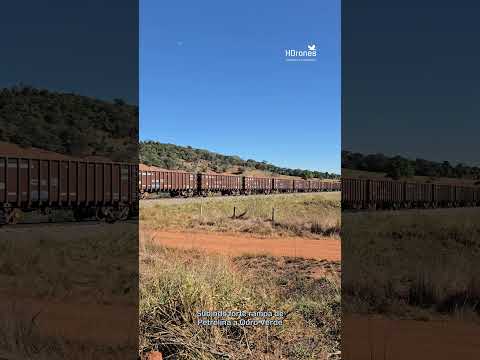 TREM DE BAUXITA ENFRENTA A FORTE RAMPA PETROLINA KM 1514 da Ferrovia Norte-Sul #brasil #goiás #fns