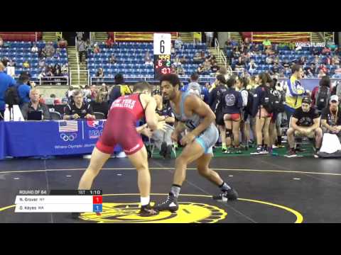 Junior GR 160 Round of 64 - Noah Grover (NY) vs. Davonn Keyes (WA)