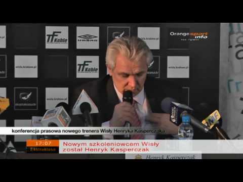 Konferencja prasowa z nowym trenerem Wisły Kraków Henrykiem Kasperczakiem cz1