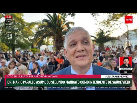 Mario Papaleo asume su segundo mandato como intendente de Sauce Viejo