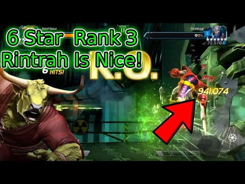 6 Star Rank 3 Rintrah Gameplay With & Without Suicides! Crazy Healing! | Marvel Contest Of Champions