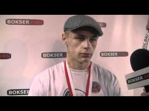 Mateusz Polski po zajęciu 2. miejsca (56 kg) w Turnieju im. F. Stamma 2012