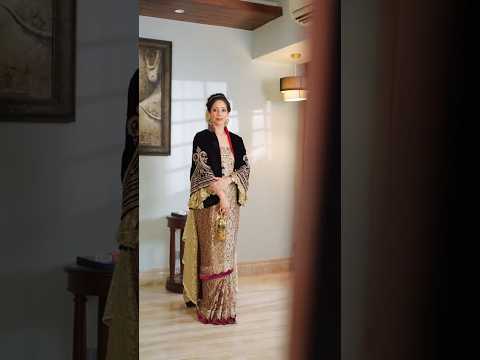 Dolly Jain Unique Saree Draping with a Jacket over it