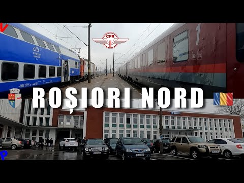 Trenuri de navetisti in Rosiori Nord intr-o dimineata ploioasa de vineri