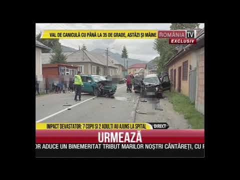 Accident cu nouă persoane în Bistriţa. Printre victime sunt şi şapte copii