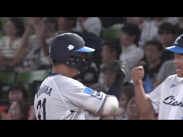 [Parte baja de la sexta entrada] ¡Un potente puñetazo! Shota Hiranuma de Los Lions conecta el hit ganador al jardín derecho! 5 de septiembre de 2025, Saitama Seibu Lions vs. Chiba Lotte Marines