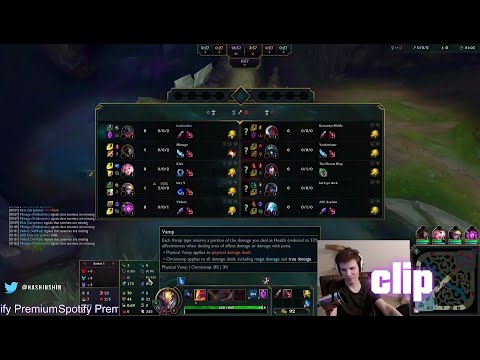 Hashinshin has 7.5 % Omnivamp at Level 1 ?!