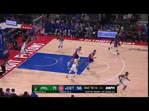 Zaza Pachulia All Game Actions 04/20/2019 Milwaukee Bucks vs Detroit Pistons Highlights