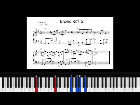 Blues Piano Riff 6 taken from my book 100 Ultimate Blues Riffs for Piano/Keyboards
