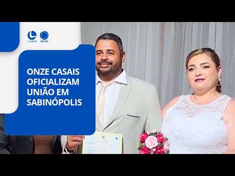 Direitos formalizados: 11 casais oficializam união em Sabinópolis.