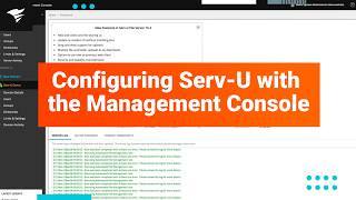 Configuring Serv-U with the Management Console